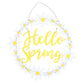 Hello Spring Hanging Daisy Wreath Decoration