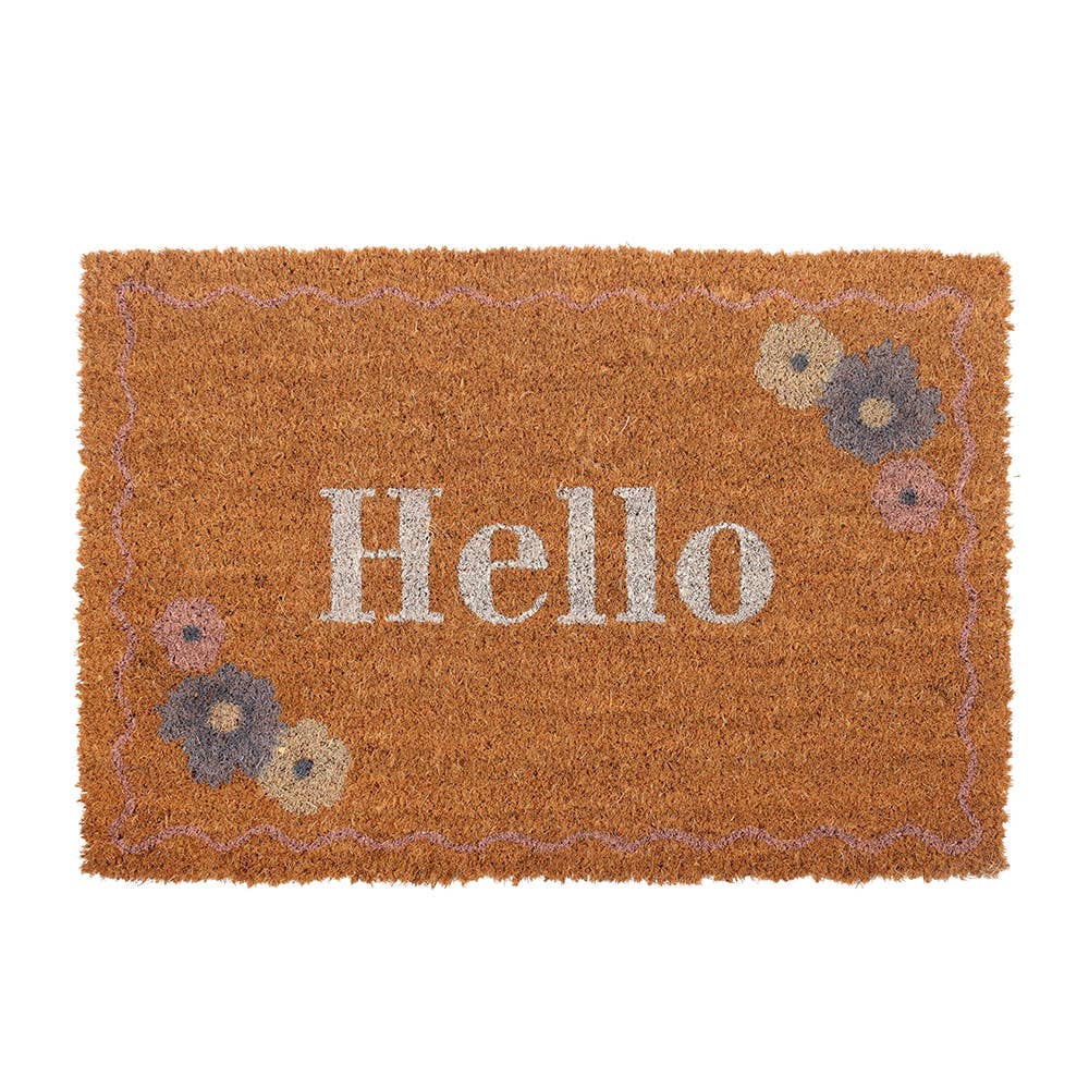 Natural Spring Floral Hello Doormat