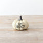 White 'Happy Halloween' Pumpkin