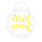 Hello Spring Hanging Daisy Wreath Decoration