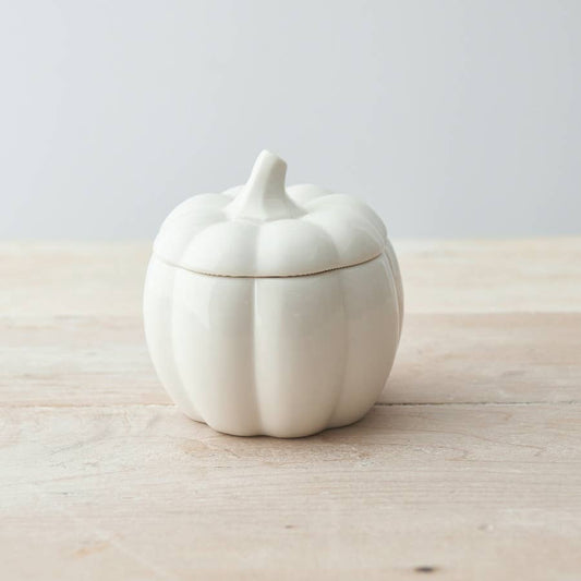 White Pumpkin Decorative Storage Pot