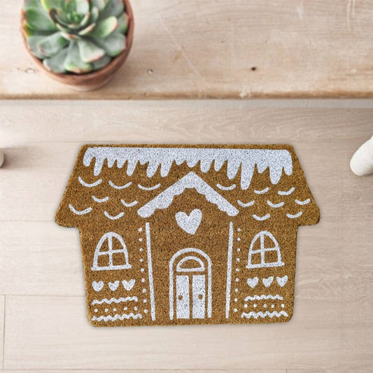 Brown House Design Door Mat