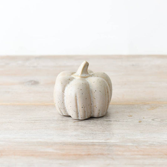 Cream Pumpkin Halloween Deco Small