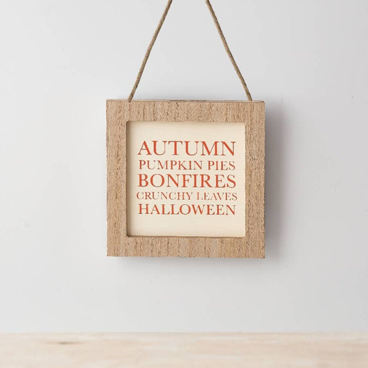 Autumn/ Halloween Framed Sign