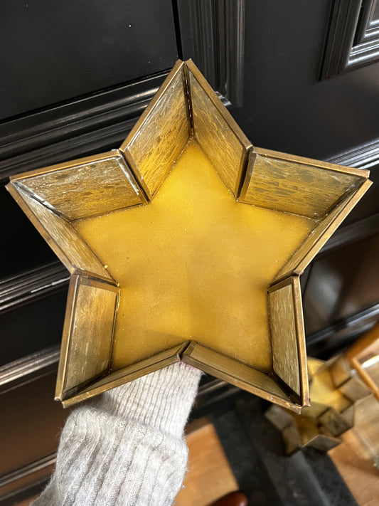 Star antique candle holder/ container