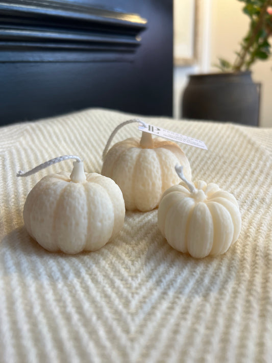 Pumpkin candles set of three