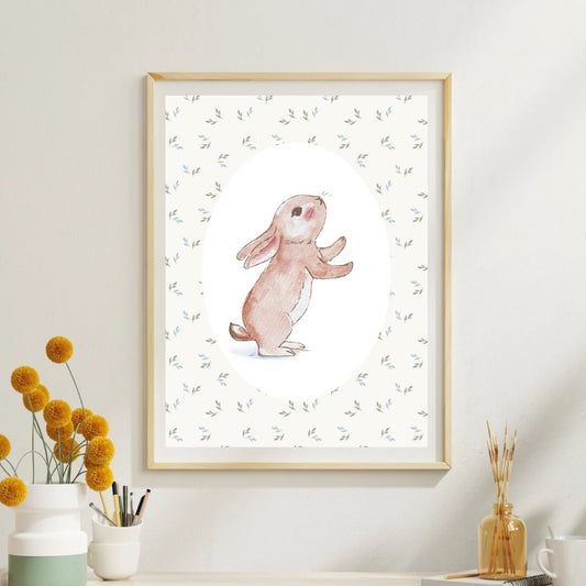 Woodland Baby Bunny print