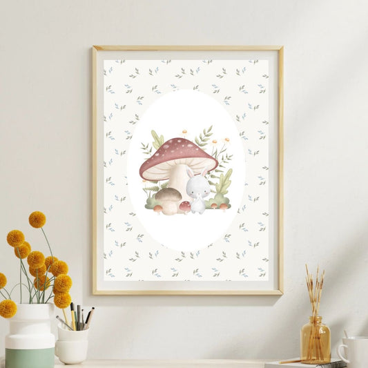 Woodland Toadstool Print