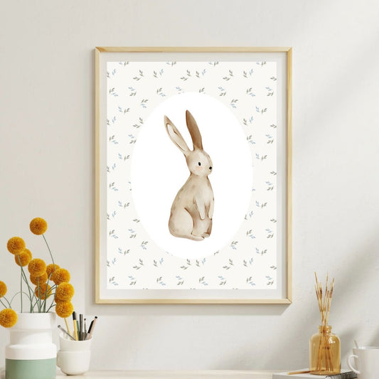 Woodland Seated Bunny Print