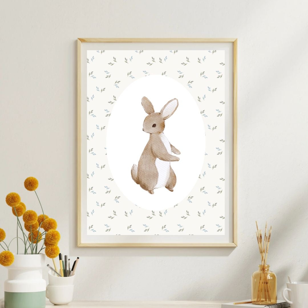 Woodland Standing Bunny Print