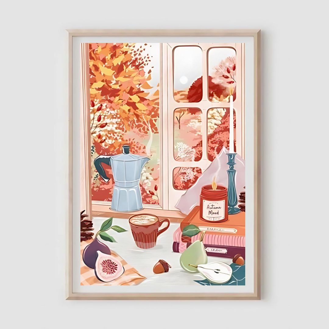 Autumn Window Scene Print