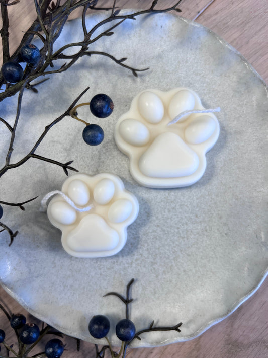 Paw Print Candle