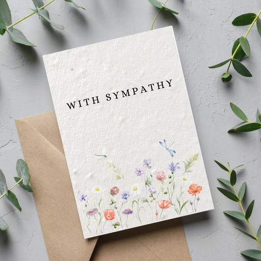 With Sympathy Plantable Card