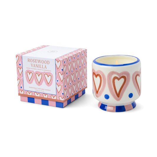 A Dopo Heart Ceramic Rosewood Vanilla Candle