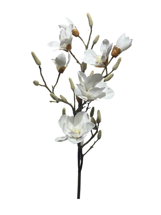 Real Touch White Magnolia Stem