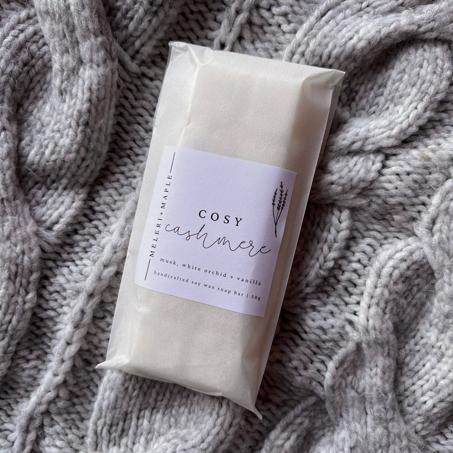 Cosy Cashmere Scented Snap Bar Wax Melt