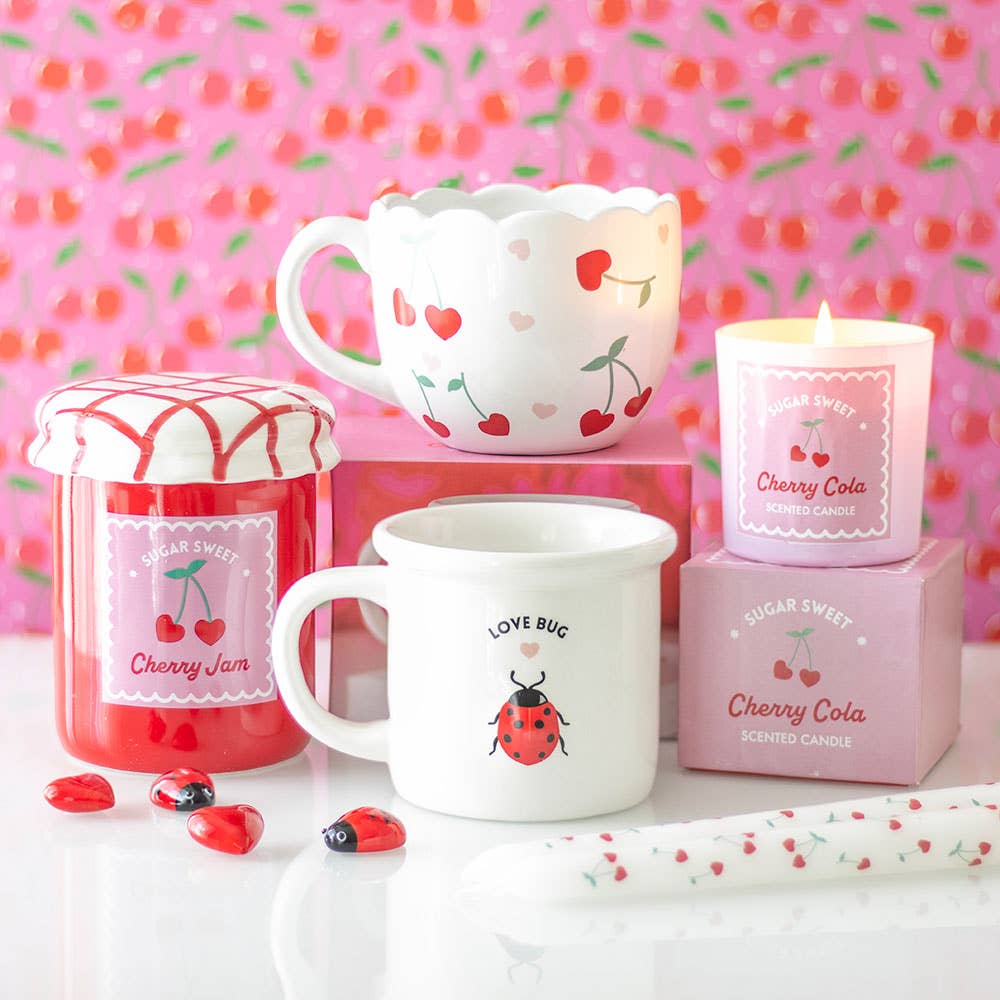 Love Bug Valentine's Day Mug with 3D Ladybug