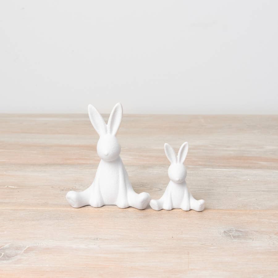 Matte White Bunny Ornament