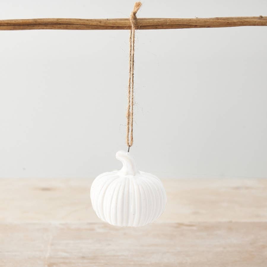 White Hanging Pumpkin